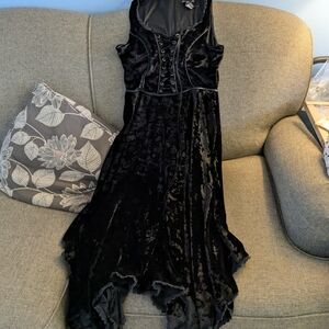 Elegant Black Velvet Dress